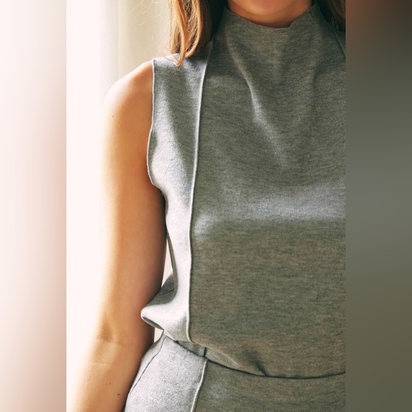 NWT Boutique Claire 2-Piece High Neck Top & Maxi Skirt Set – Gray - Picture 4 of 12